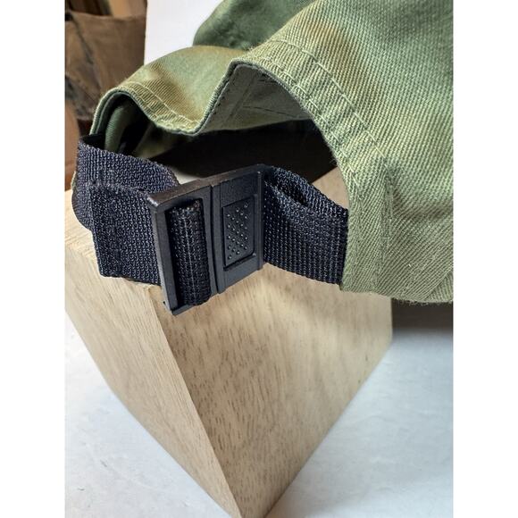 Alvarado Street Brewery Baseball Cap Army Cal Olive Green Leather Bear Logo - Picture 7 of 12